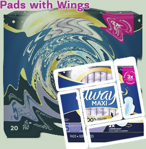 Always feminine pads & protectors with wings